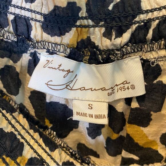 Vintage Havana Off The Shoulder Blouse Small Flowy Leopard Print Bell Sleeve - Picture 9 of 14